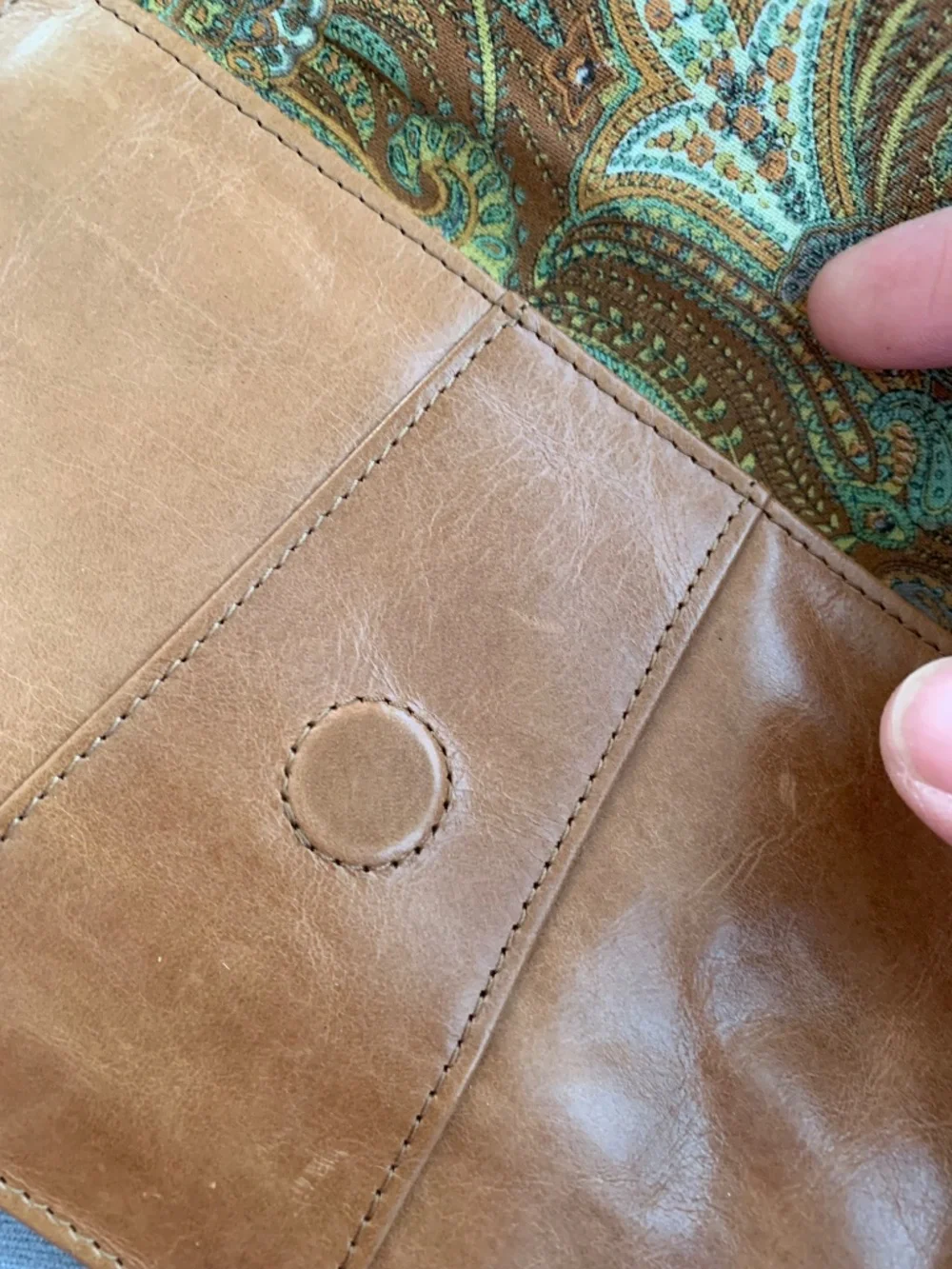 HIOBO brand leather wristlet, vintage, excellent condition